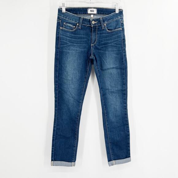 Paige Mid-Rise Kylie Cropped Jeans in Andrea - Picture 1 of 8
